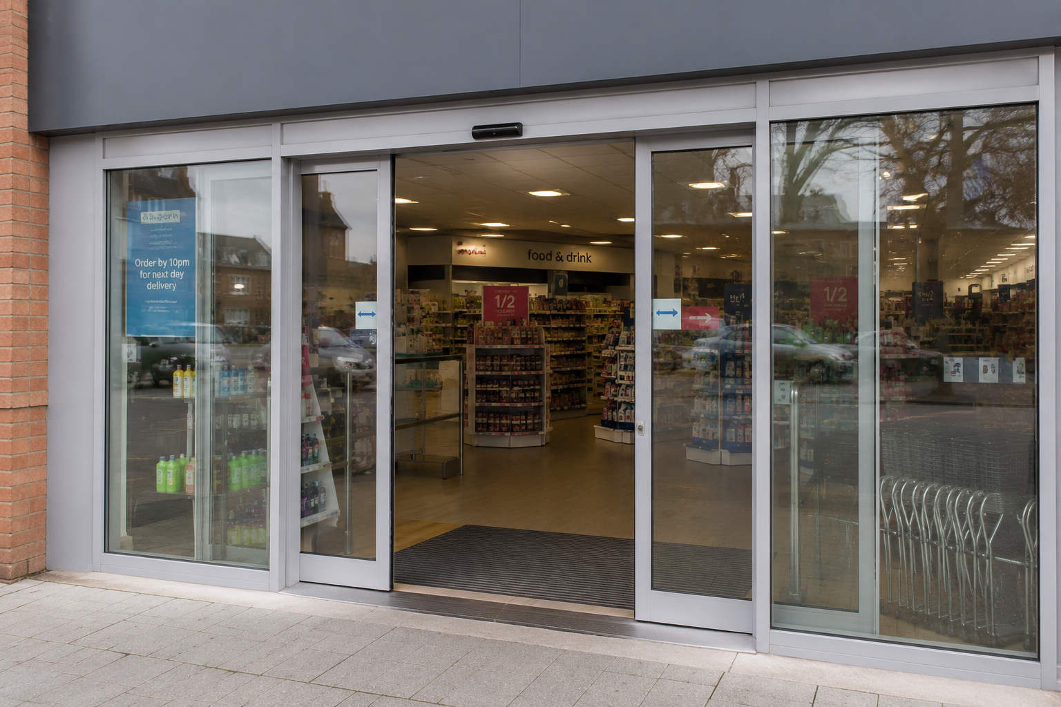 automatic sliding shopfront doors uk retail installed commercial automatic doors uk entrance